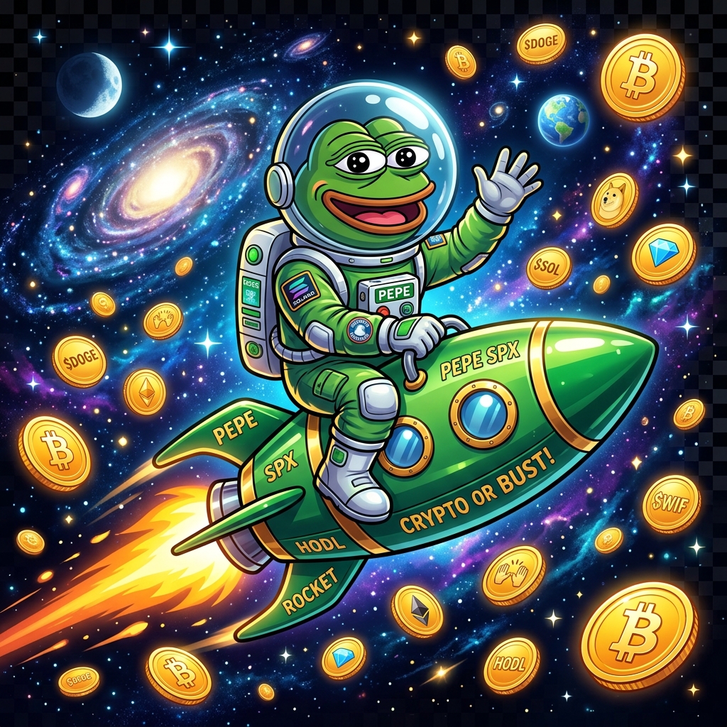 Pepe Astronaut Rocket